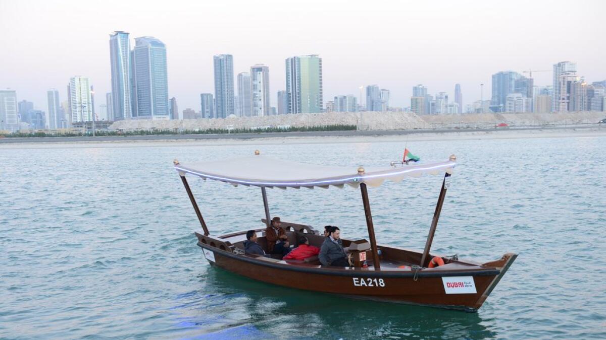 Now, ride a traditional abra in Dubais Creek Harbour