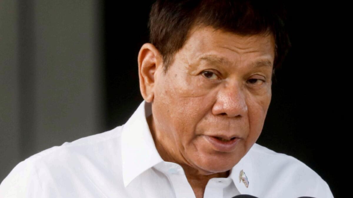 Philippine President Rodrigo Duterte. — Reuters