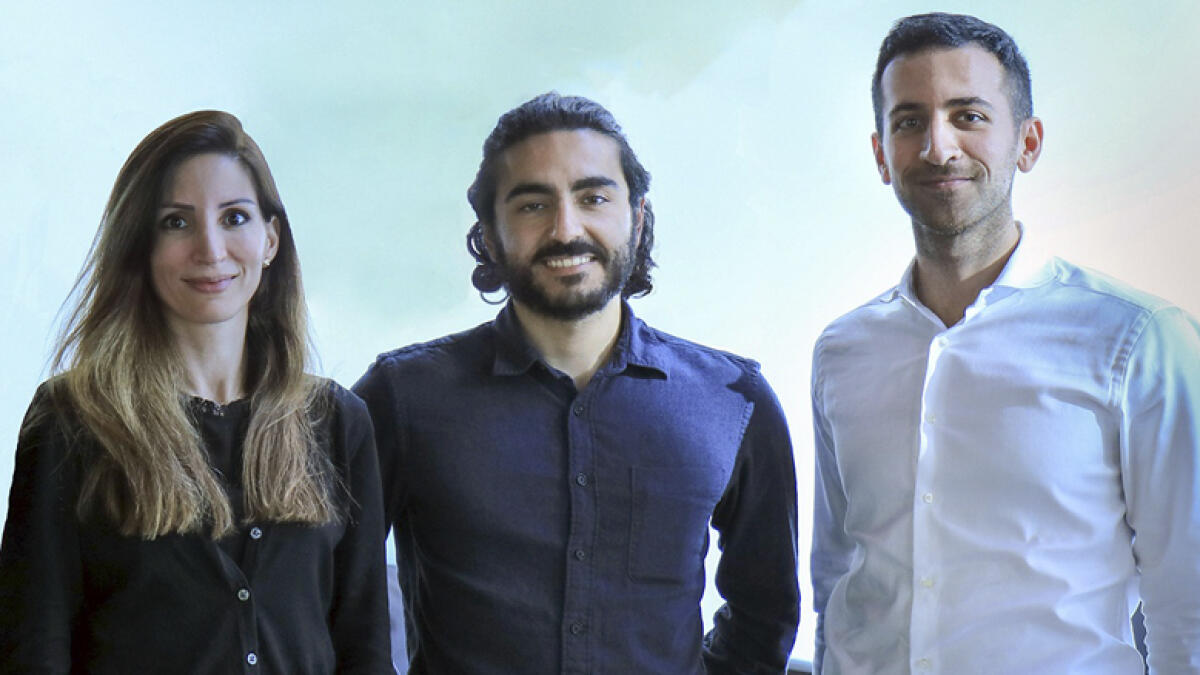 Sarwa co-founders  Nadine Mezher, Jad Sayegh and Mark Chahwan.