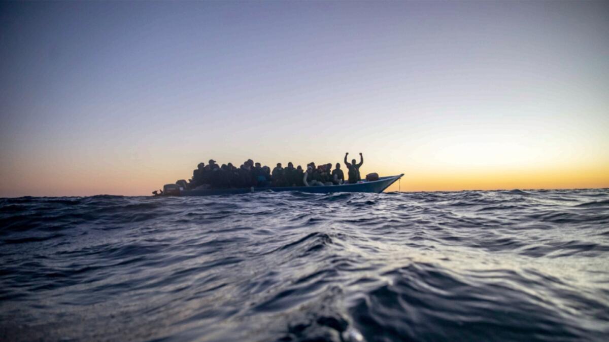 A migrant boat in the Mediterranean Sea. — AP file