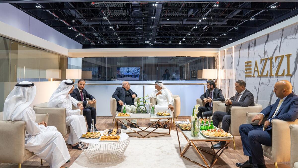 Officials of Dubai South and Azizi Developments at Cityscape. - Supplied photo