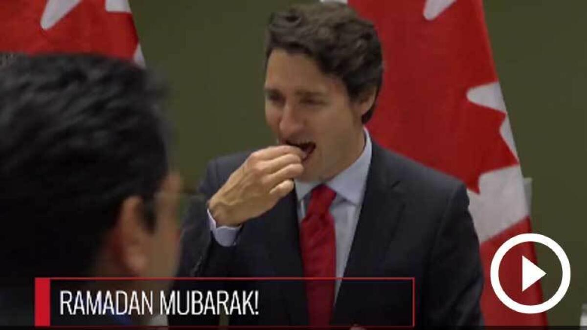 WATCH: Justin Trudeau has Iftar with Muslims after Ramadan fast