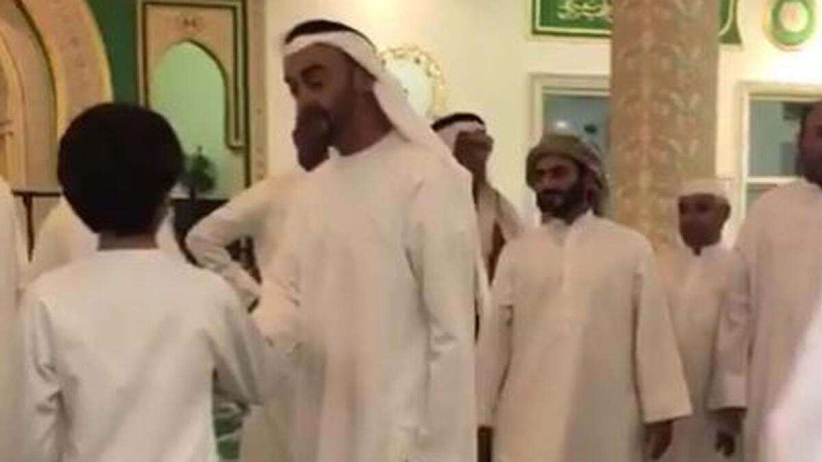 Watch: Mohamed bin Zayed surprises residents at Dubai public mosque 