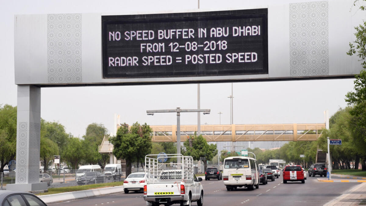 No more buffer on road speed in Abu Dhabi from today