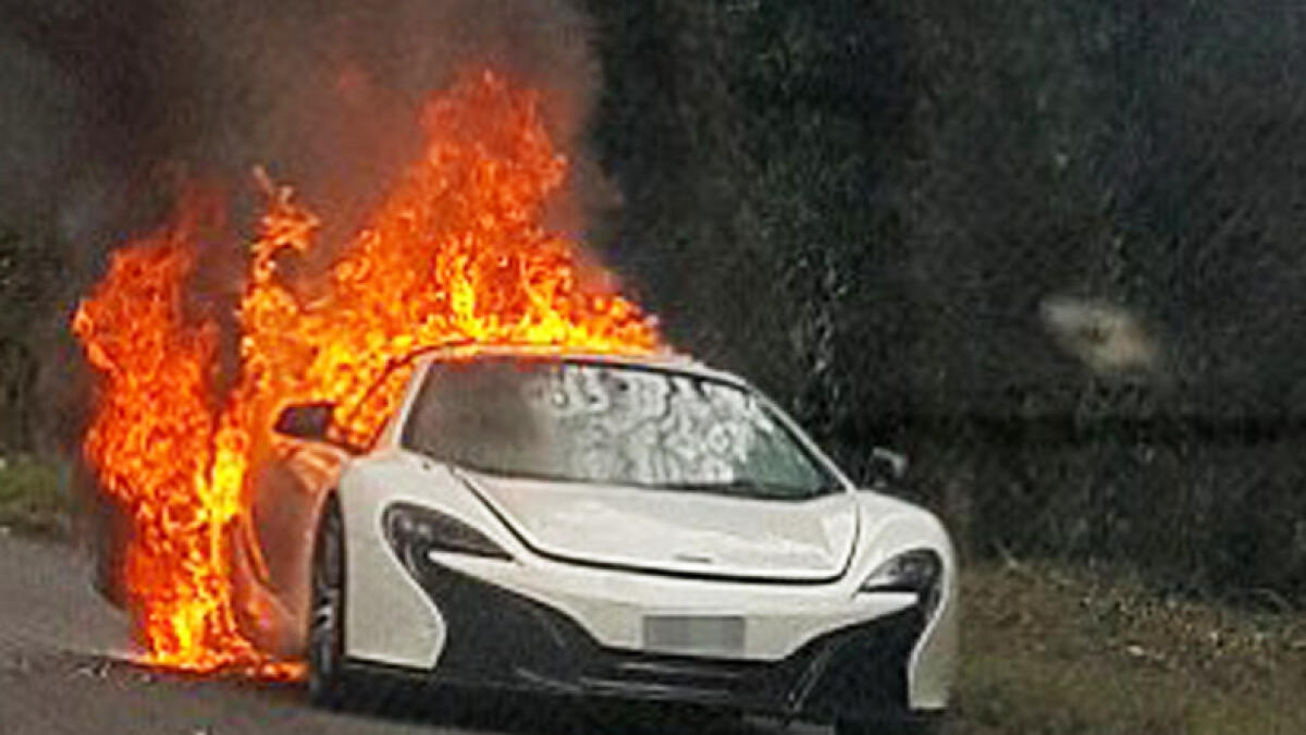 Woman gets shopping back from Dh1m supercar fire
