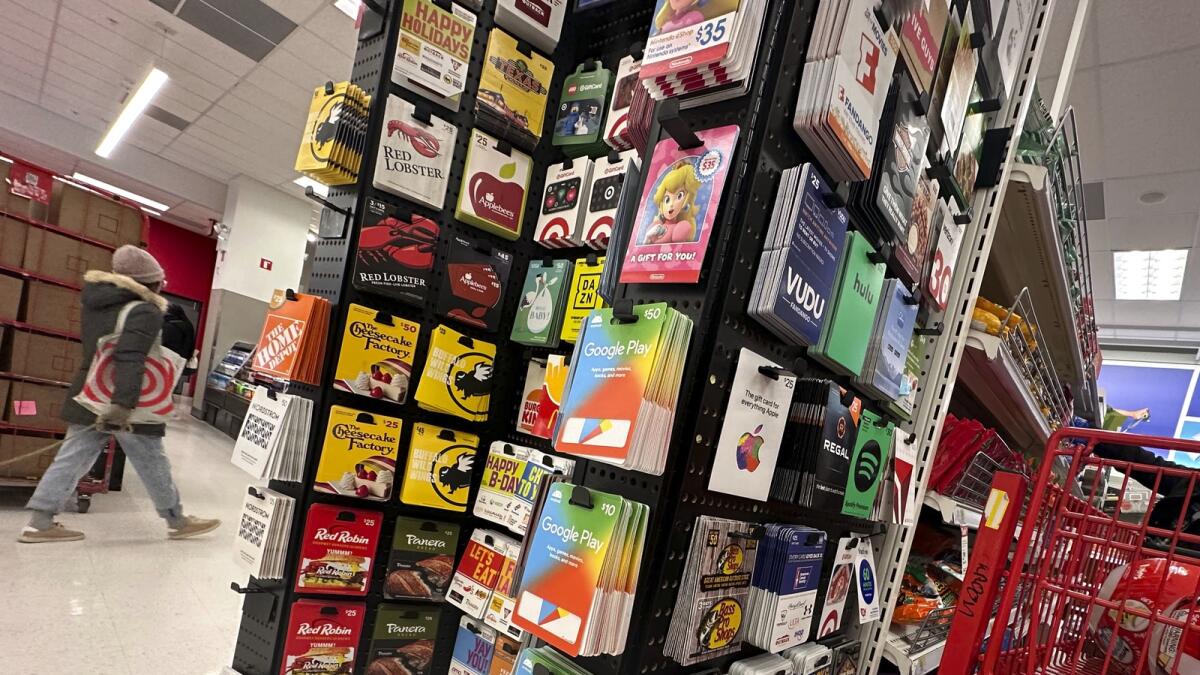 Every year, big companies calculate “breakage,” which is the amount of gift card liability they believe won’t be redeemed based on historical averages. — AP