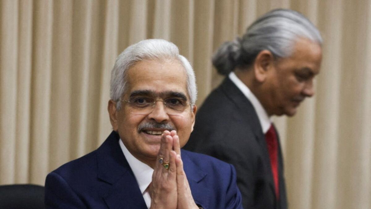 Reserve Bank of India (RBI) Governor Shaktikanta Das and deputy governor Michael Patra attend a news conference after a monetary policy review in Mumbai on Thursday. - Reuters