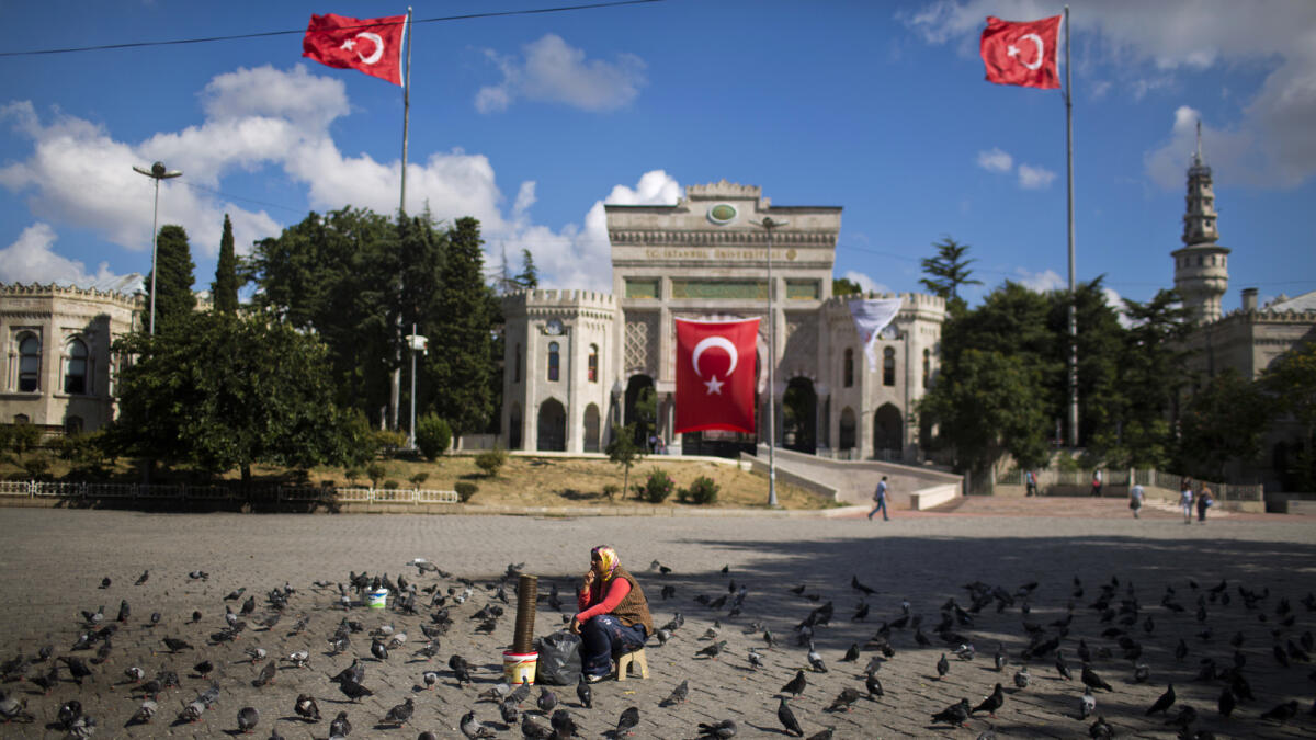 The Turkish central bank. An influx of foreign funding this year has helped the government stabilise the lira. - File photo