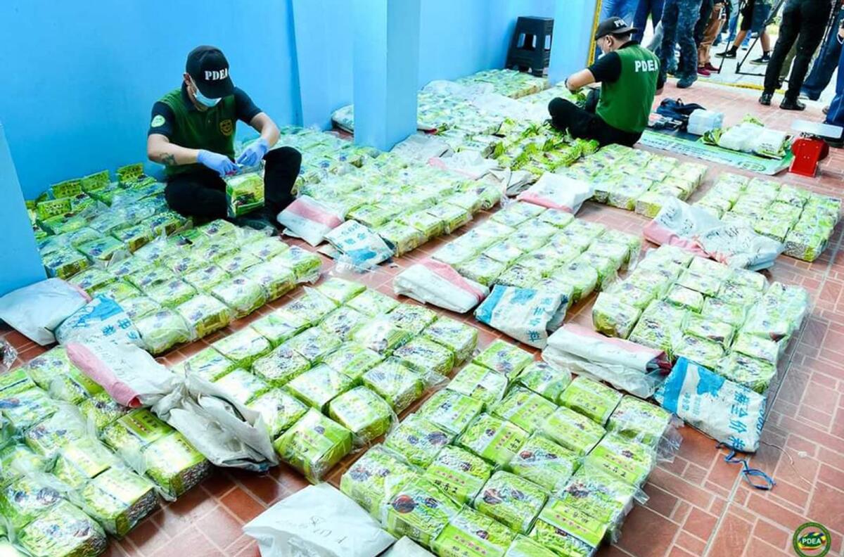 Drugs haul in Philippines. Photo: Interpol