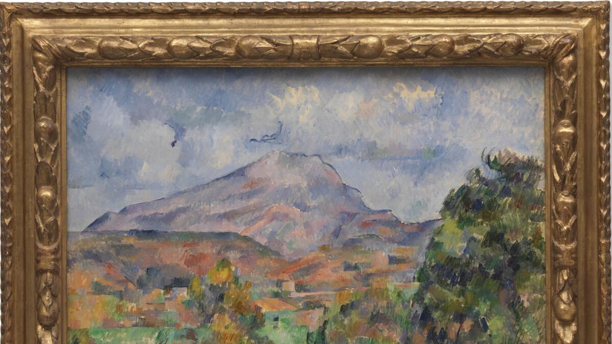 'La Montagne Sainte-Victoire', by Paul Cezanne, an oil on canvas from the Paul G. Allen Collection, that is estimated in excess of $100-million. — AP