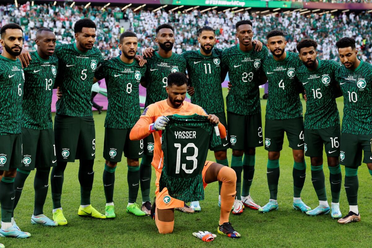 Saudi Arabia team. Photo: AFP