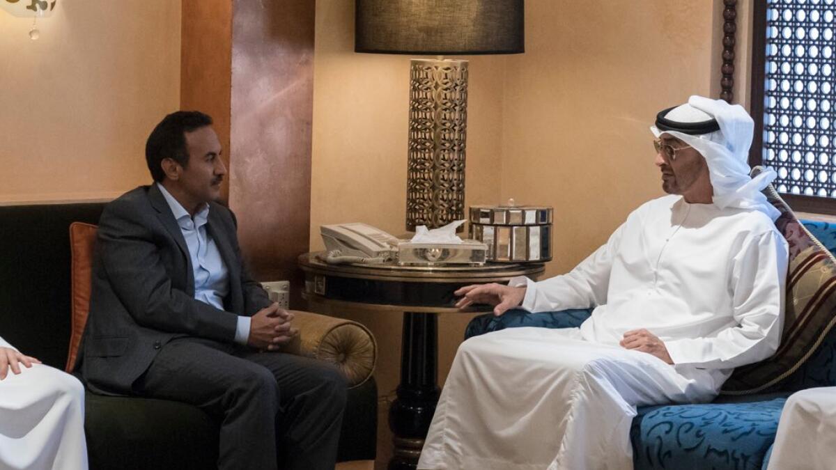 Sheikh Mohamed bin Zayed offers condolences to Ahmed Ali Saleh