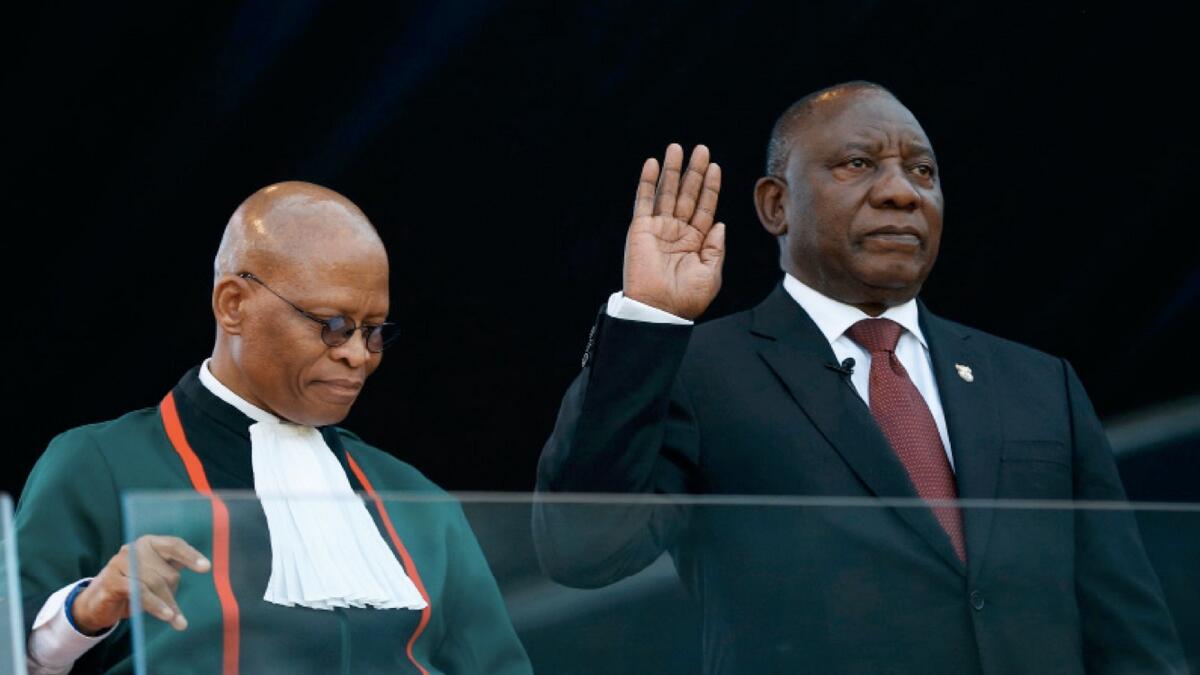 South African President Ramaphosa takes oath of office
