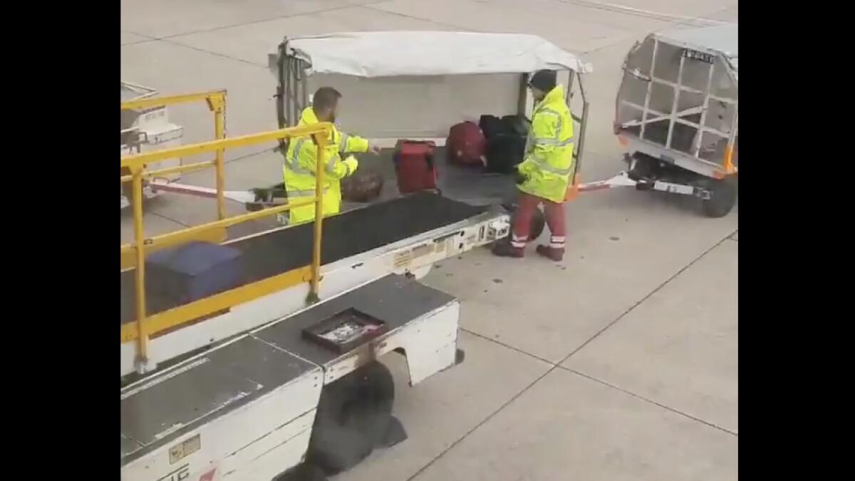 Video: Passenger films baggage handler throwing luggage at airport
