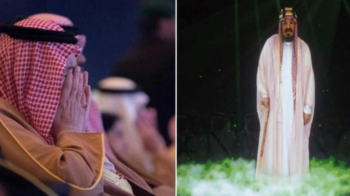 Video: Saudi King Salman gets emotional on seeing fathers hologram at festival opening