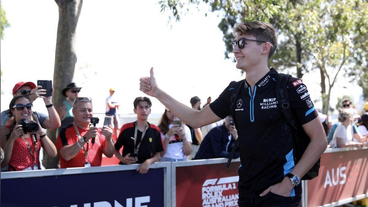 Williams' George Russell arrives at the Albert Park Circuit, venue of the Formula One Australian Grand Prix in Melbourne in March. - Reuters file