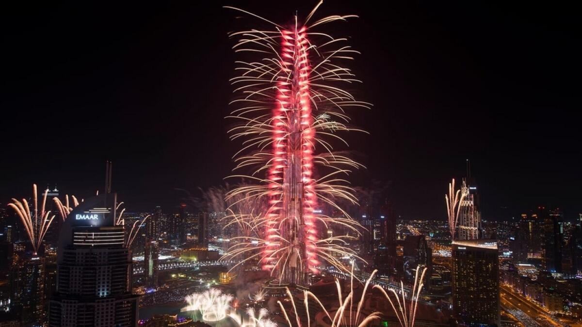 Fireworks across the city:Grab your family and head to the Dubai Frame as the iconic structure lights up for the first time ever with a three-minute fireworks show followed by a laser display.  The Burj Khalifa &amp; Dubai Fountains promise to leave the city in awe through the highly anticipated and globally broadcast parade of fireworks that attracts thousands of visitors to gaze the night away.  Alternatively, head to your favourite Meraas destination for a dazzling display; Al Seef for a historical experience, La Mer for a splashy beach extravaganza or The Beach, Dubai’s iconic waterfront complex for a vibrant views. (Photo credit: Visit Dubai)