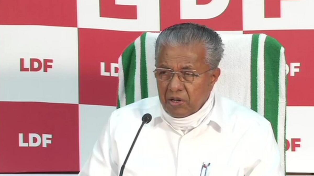 Chief Minister and CPI(M) leader Pinarayi Vijayan won by a margin of 50,123 votes. Photo: Twitter
