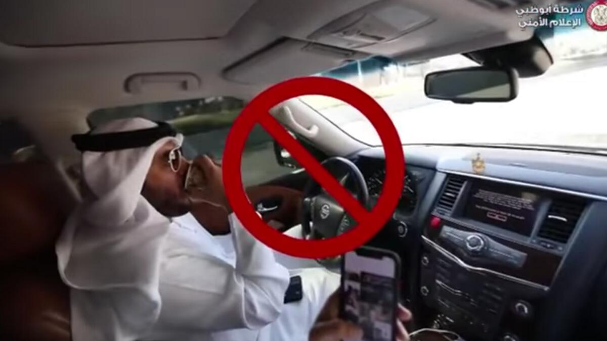 Screengrabs from video shared by Abu Dhabi Police.