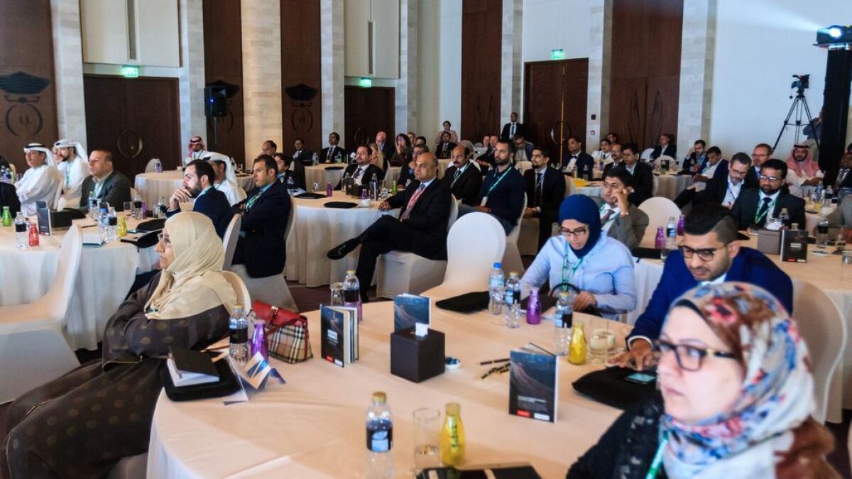 Delegates attend the 10th CFO Strategies Forum in Dubai on Sunday.