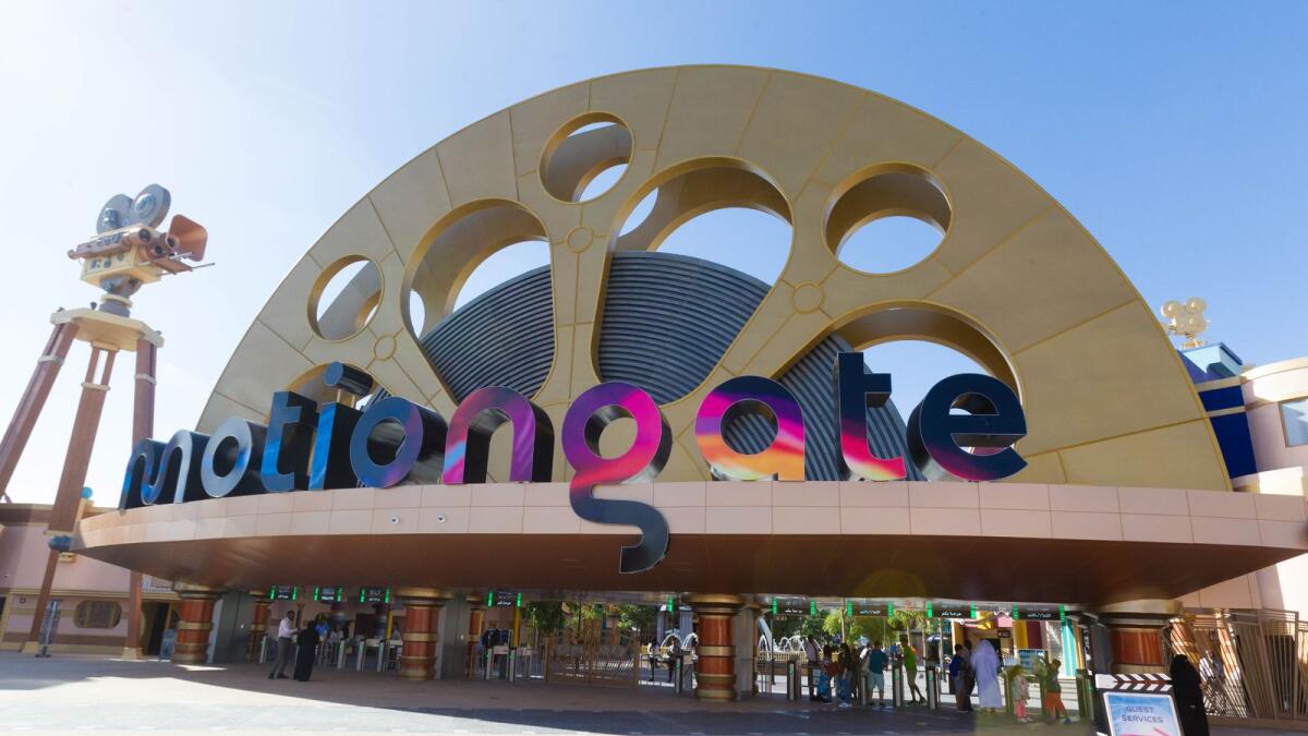 A glimpse of MotionGate at Bollywood Parks at Dubai Parks and Resort.