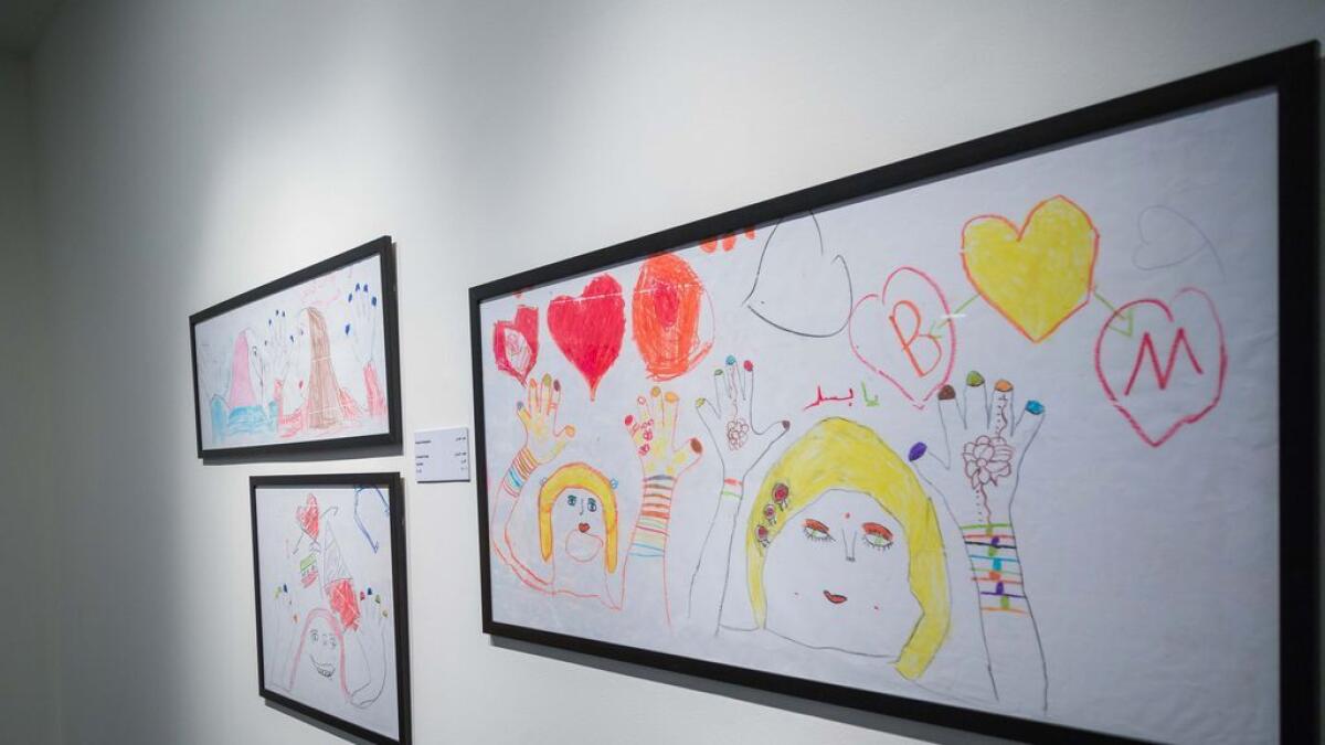 Young refugees express showcase art at Sharjah exhibition