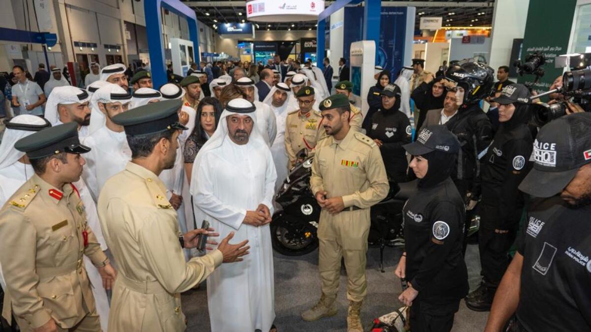 Sheikh Ahmed bin Saeed Al Maktoum at the Airport Show on Tuesday.  — Courtesy: twitter