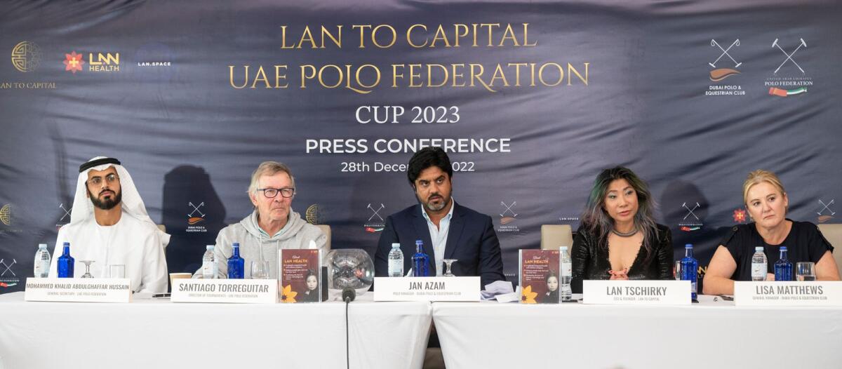 (From left) Mohammed Khalid Abdulghaffar Hussain, Santiago Torreguitar, Jan Azam, Lan Tschirky and Lisa Matthews at a press conference. — Photo by Shihab