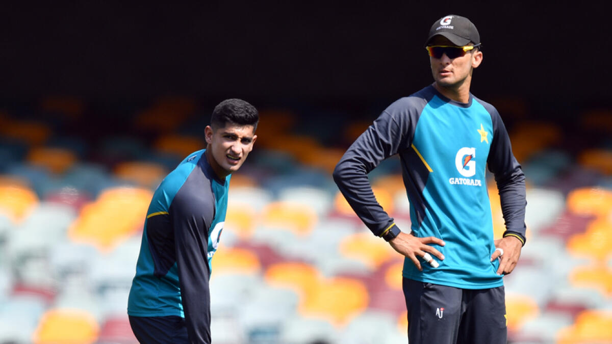 The two highly-rated fast bowlers, Naseem Shah (left) and Shaheen Afridi are all set to be in action when England take on Pakistan in the first Test. - AFP