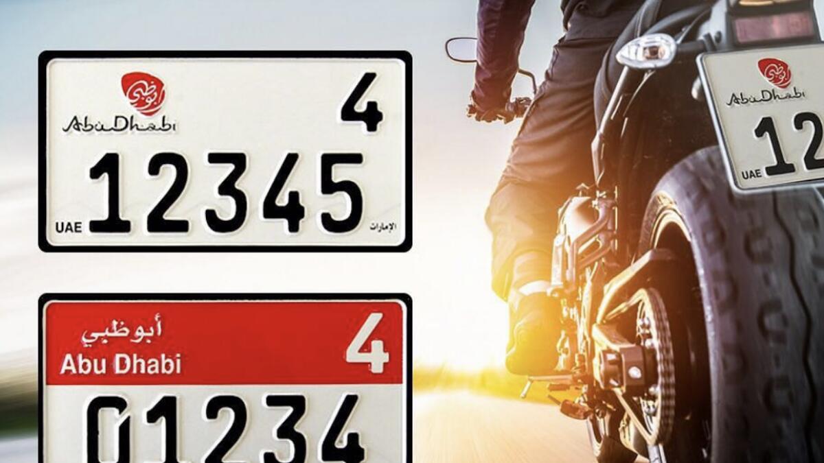 Abu Dhabi introduces new motorcycle number plates