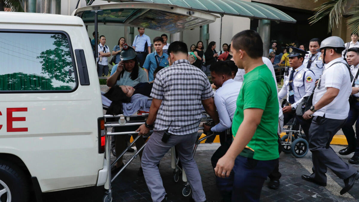 Philippine quake knocks over building, damages Clark airport