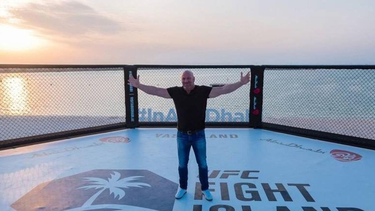 UFC president Dana White at the Abu Dhabi Fight Island. (Supplied picture)
