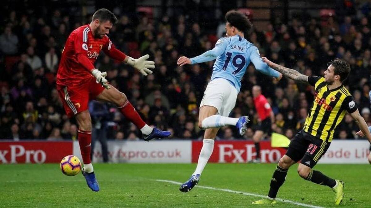 Watford goalkeeper Ben Foster during a match against Manchester City. - Reuters file