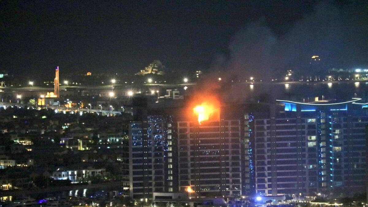WATCH: Fire breaks out in a building in Dubais Palm Jumeirah