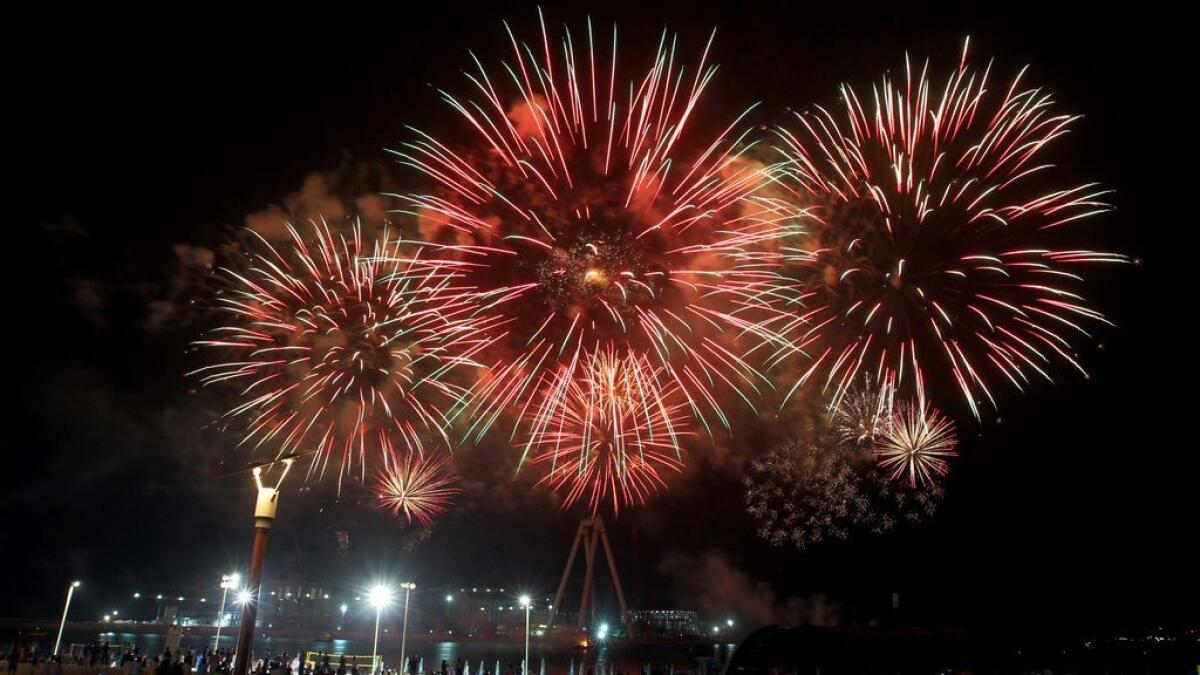 A stunning fireworks display on Sunday night at The Beach, JBR, in Dubai ushered in Eid Al Adha. Photo by Rahul Gajjar