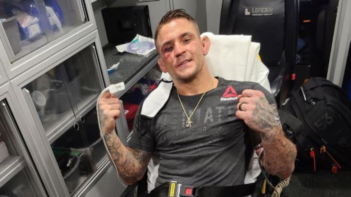 Poirier survived a brutal second round at Las Vegas (UFC Twitter)
