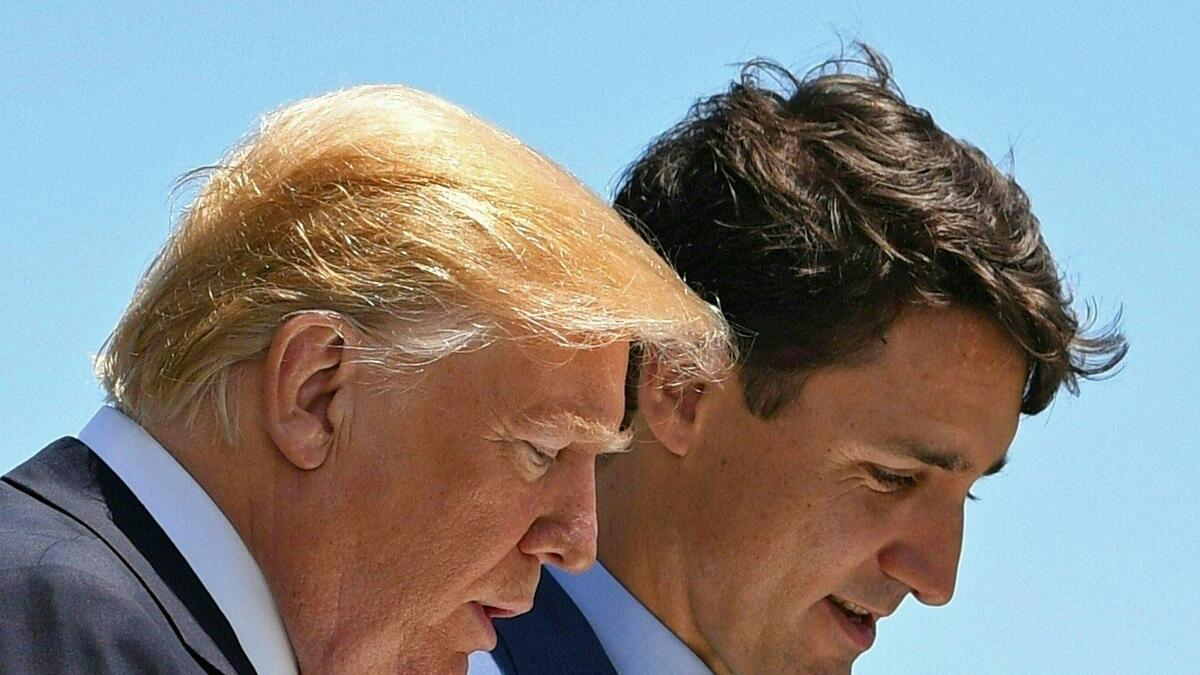 Trump and Trudeau joke, but neither budge on trade stands