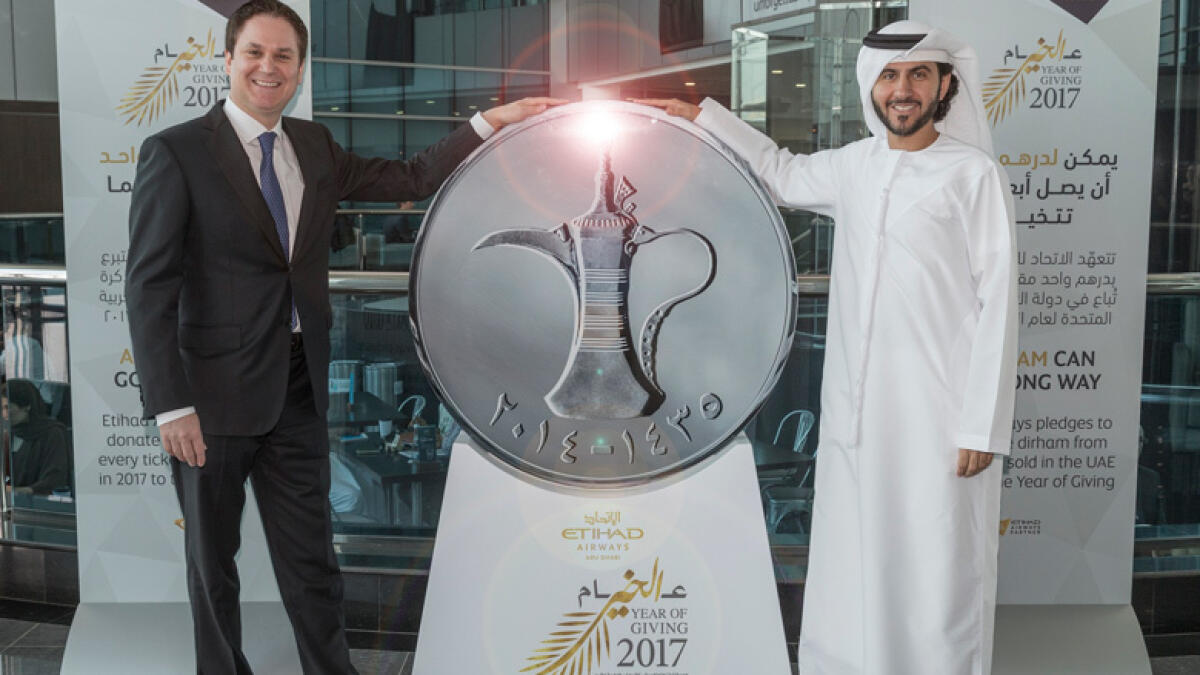 Etihad Airways to donate Dh1 for each ticket sold in 2017