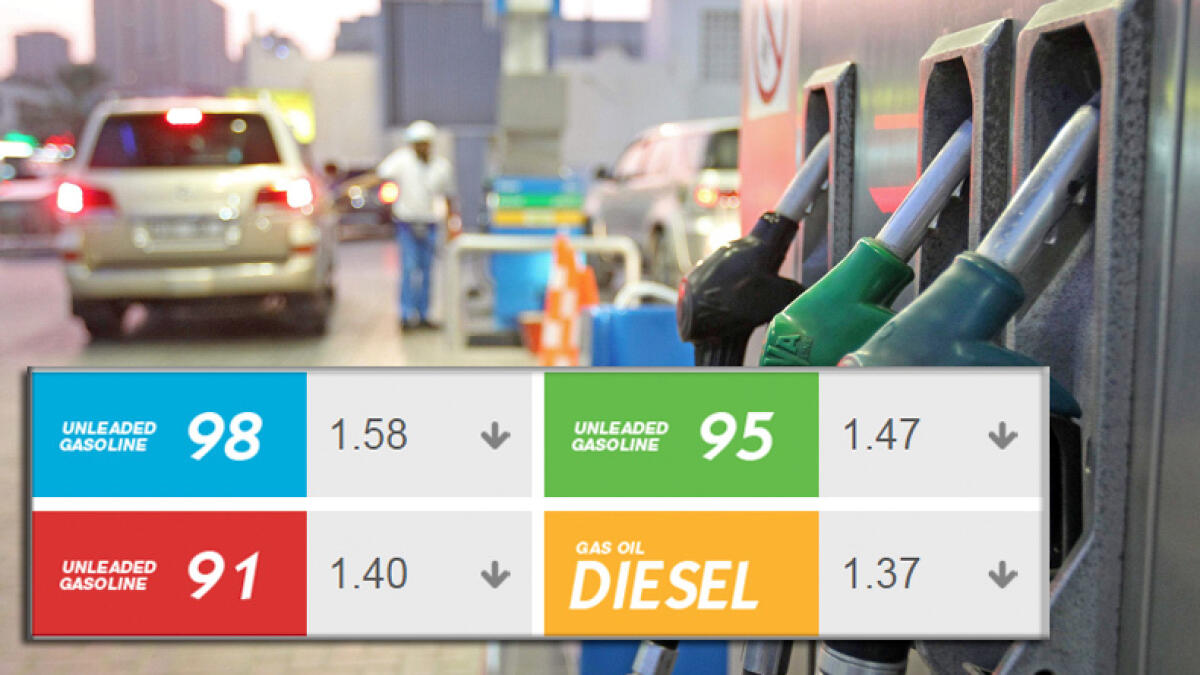 Fuel prices in UAE drop further for February