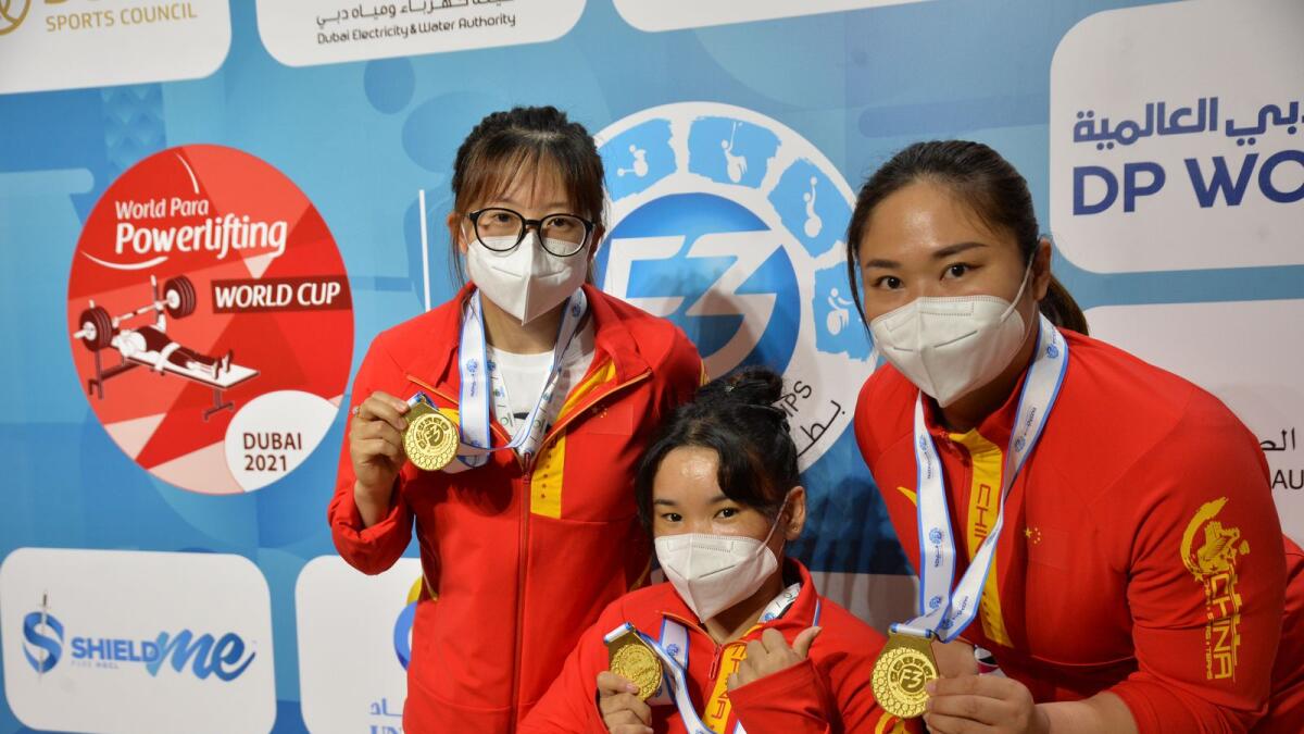 Chinese powerlifters winning three out of four gold medals at stake. — Supplied photo