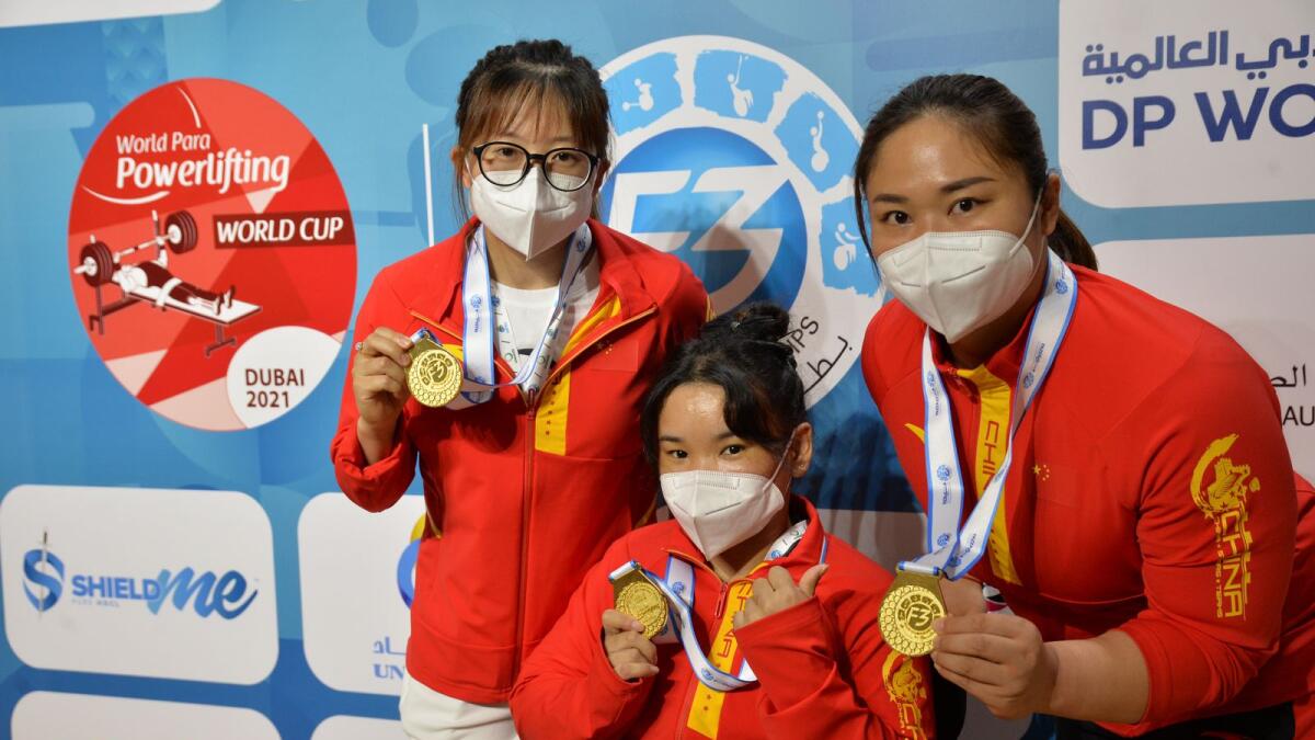 Chinese powerlifters winning three out of four gold medals at stake. — Supplied photo