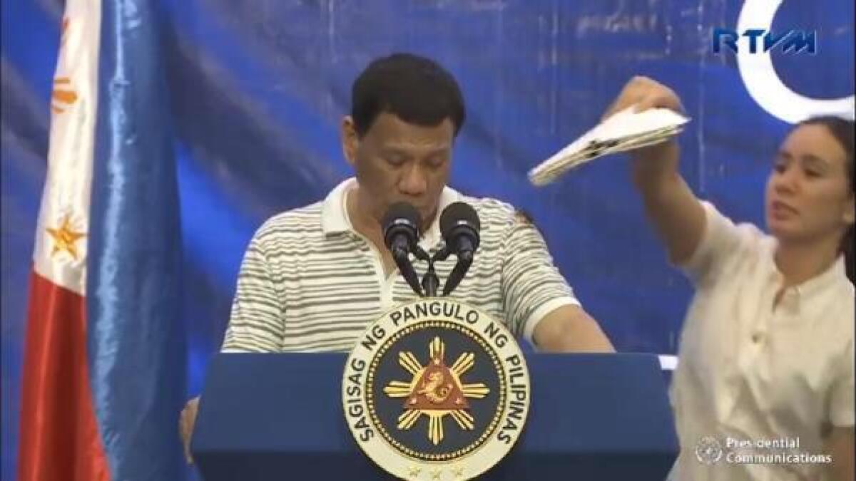 Stop bugging him: Philippine leader brushes off finger-sized pest