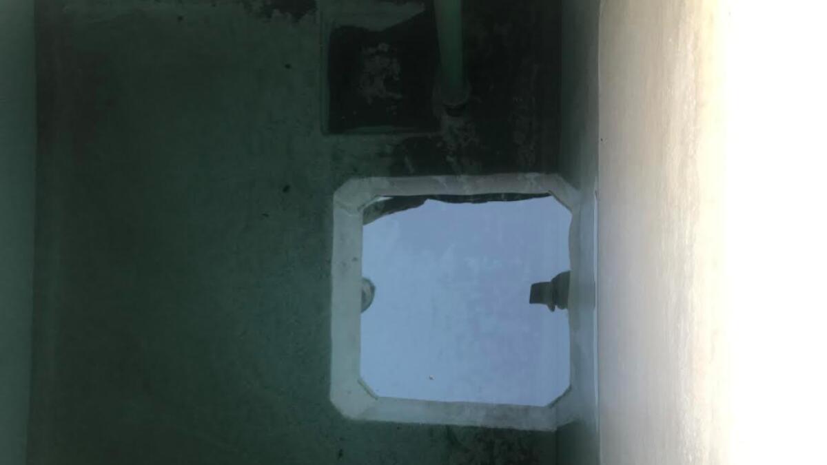 Dirty water in an underground tank