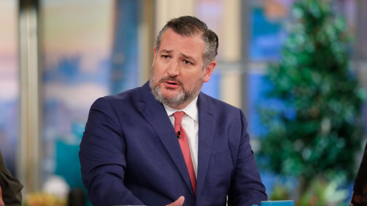 This image released by ABC shows Sen. Ted Cruz during an appearance on the daytime talk show 'The View' in New York on October 24. — AP