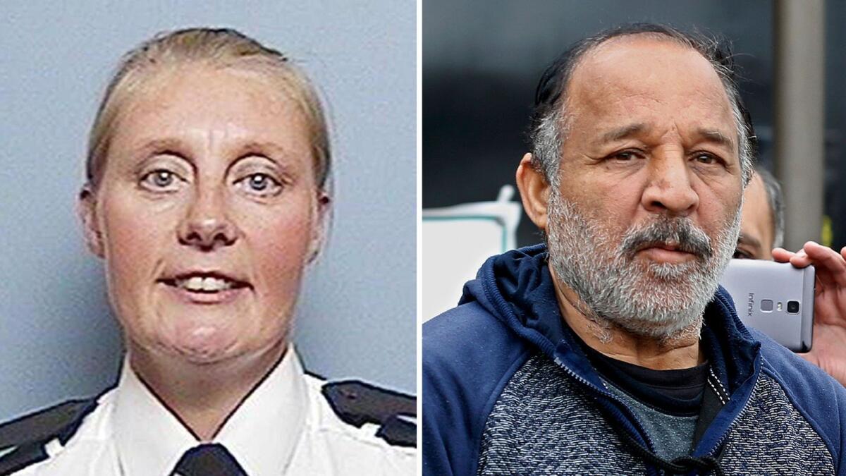 Police Constable Sharon Beshenivsky (L) and accused Piran Ditta Khan. — Courtesy Twitter