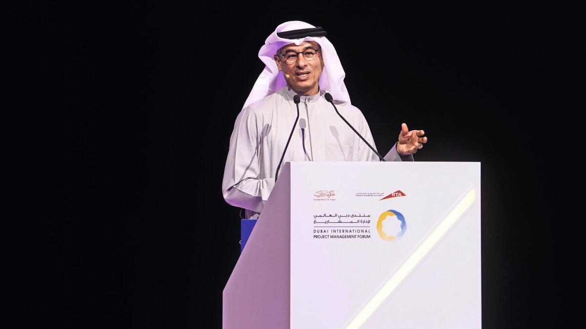 Mohamed Ali Alabbar addresing the forum in Dubai on Wednesday.