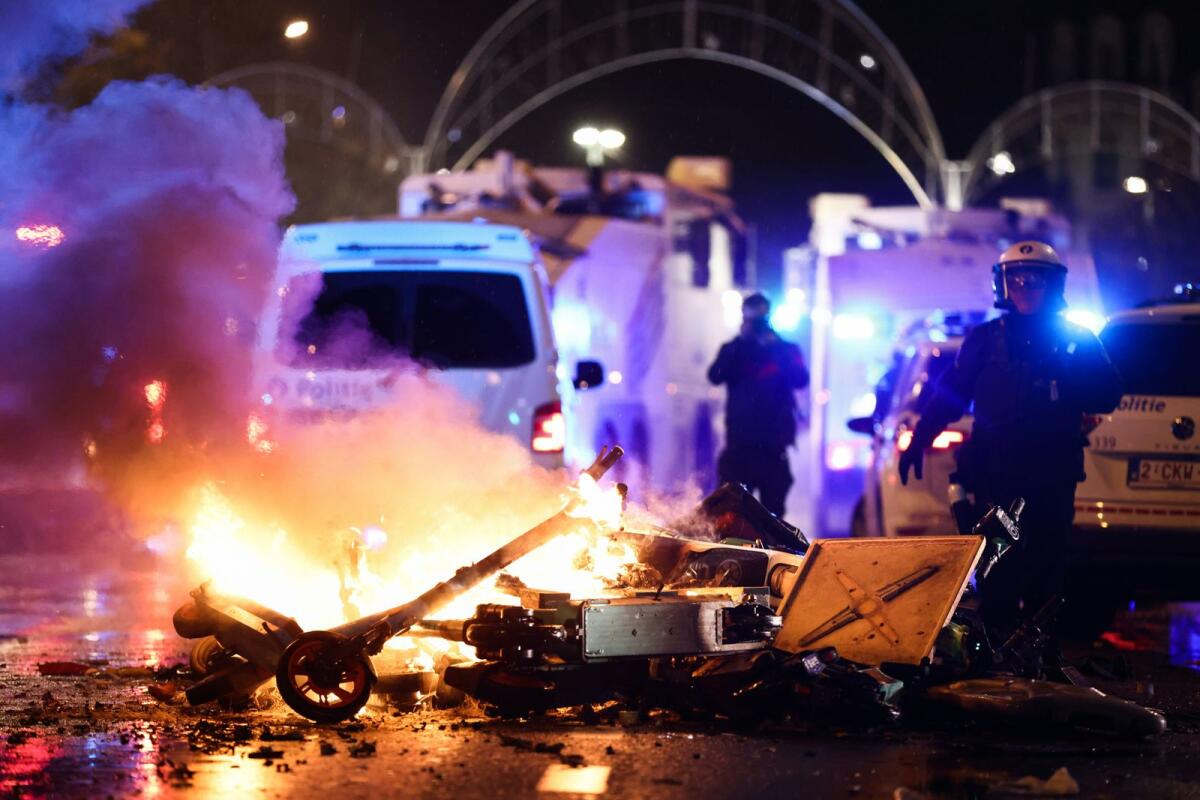 Violence broke out in Brussels on November 27, 2022. (Photo: AFP)
