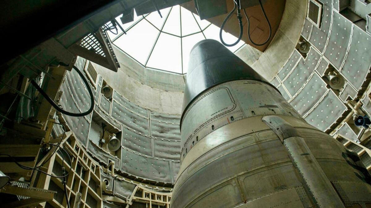 A deactivated US Titan II nuclear ballistic missile.
