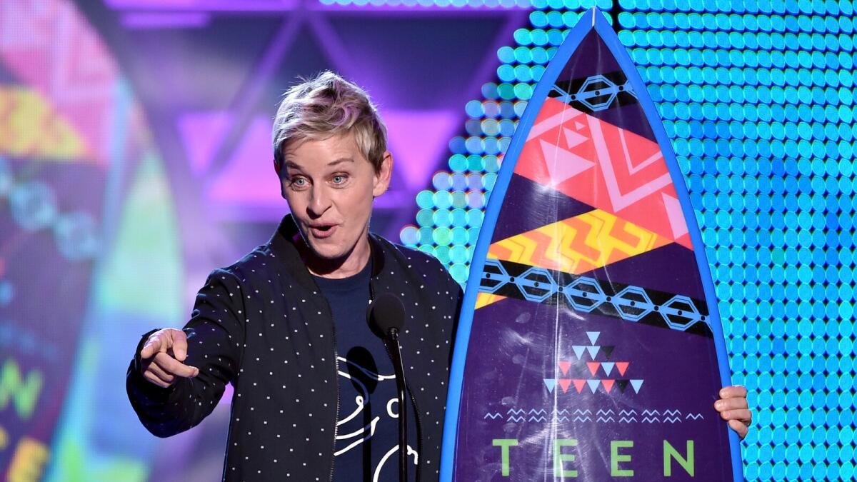 Ellen DeGeneres picked up the Choice Comedian Award