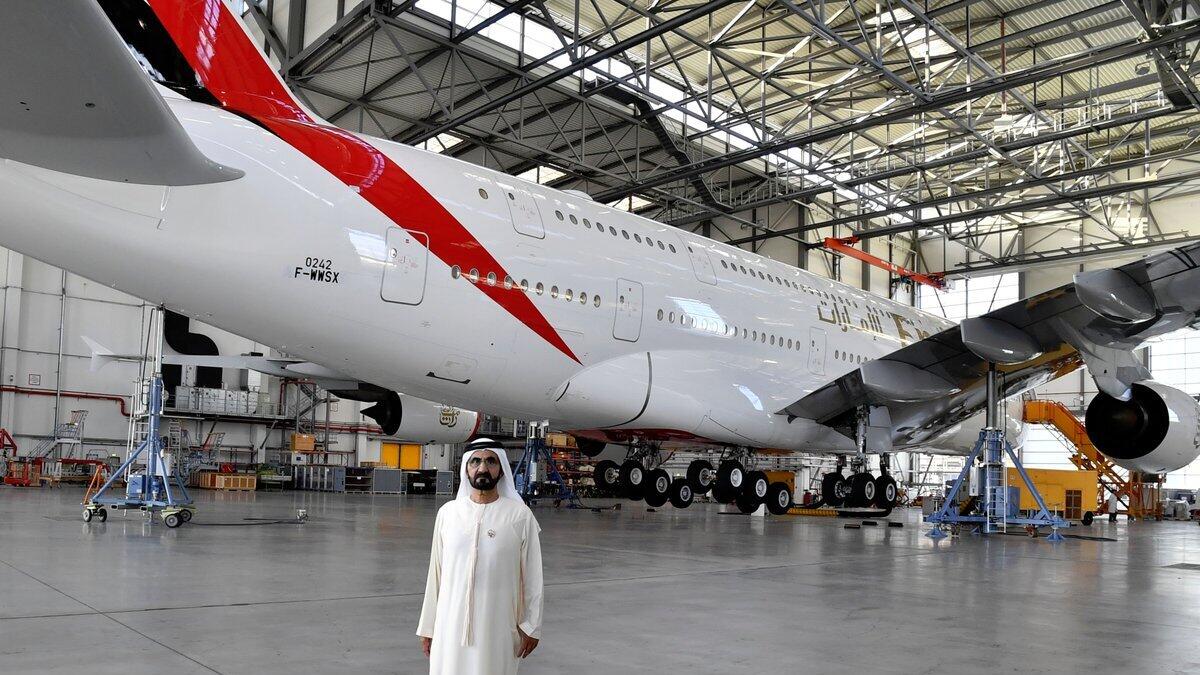 Sheikh Mohammed tours Airbus plant in Germany